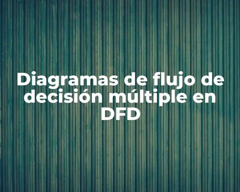 Diagramas de flujo de decisión múltiple en DFD