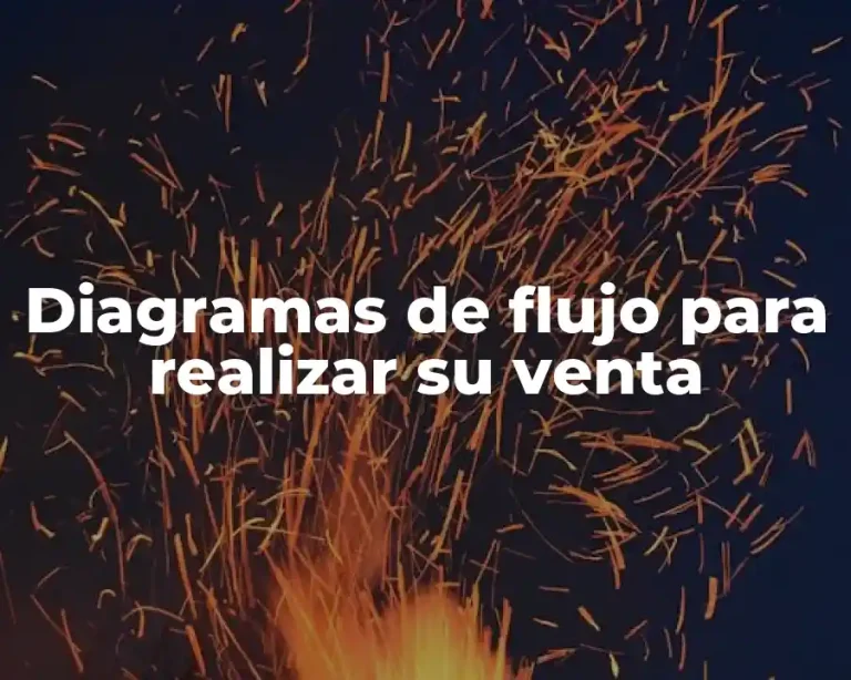 Diagramas de flujo para realizar su venta
