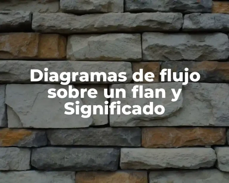 Diagramas de flujo sobre un flan y Significado