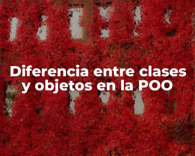 Diferencia entre clases y objetos en la POO