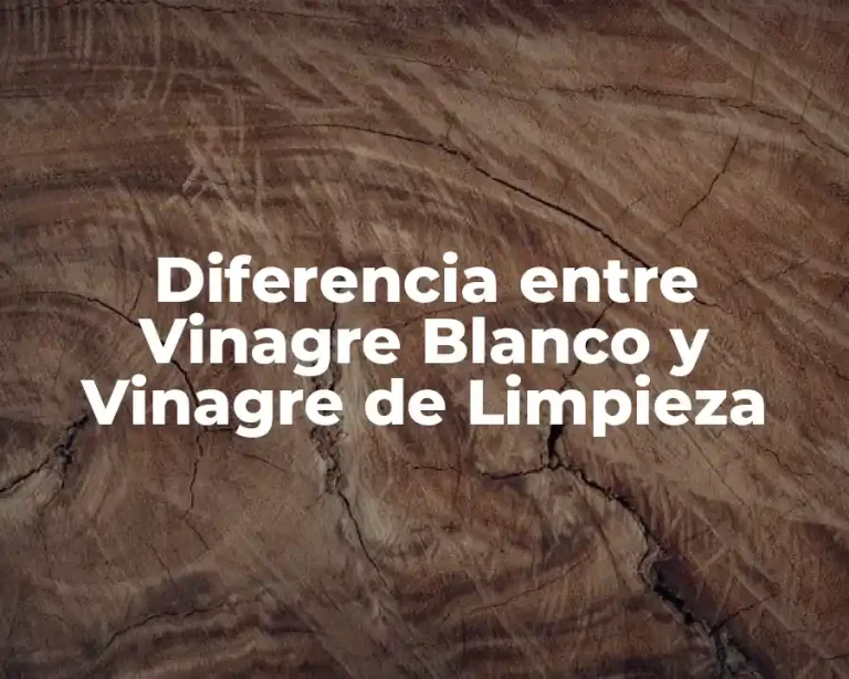 Diferencia entre Vinagre Blanco y Vinagre de Limpieza
