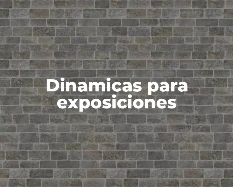 Dinamicas para exposiciones