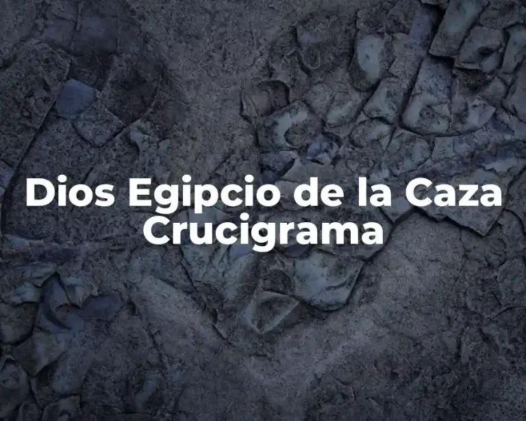 Dios Egipcio de la Caza Crucigrama