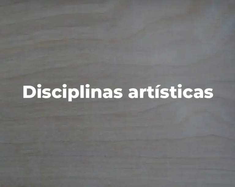 Disciplinas artísticas