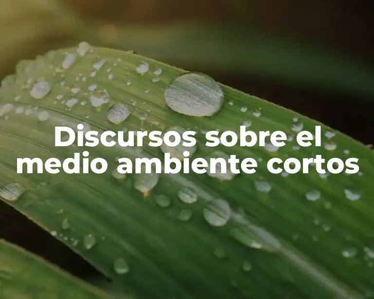 Discursos sobre el medio ambiente cortos