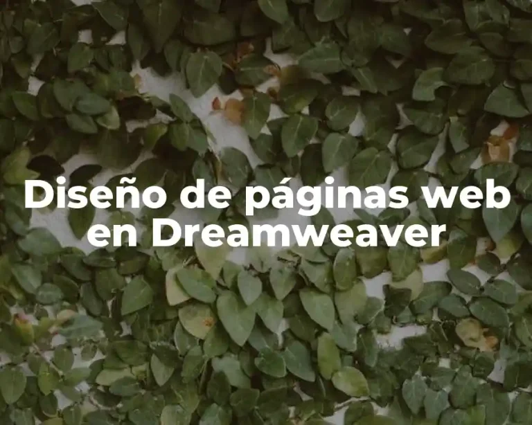 Diseño de páginas web en Dreamweaver