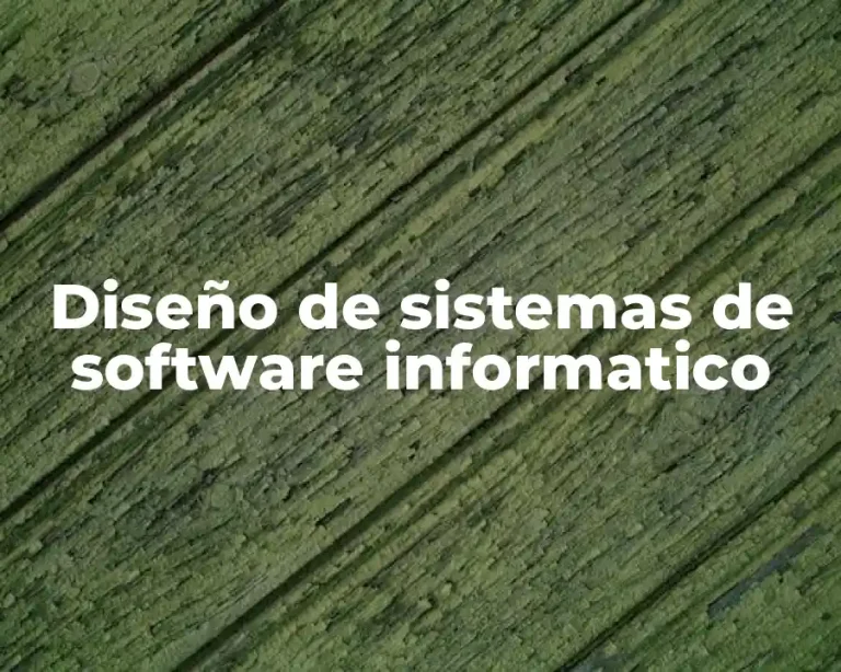 Diseño de sistemas de software informatico