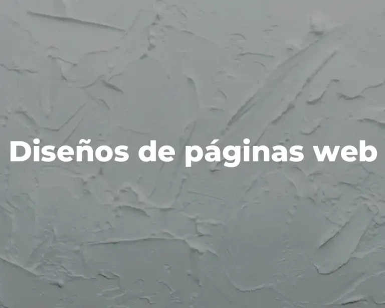 Diseños de páginas web
