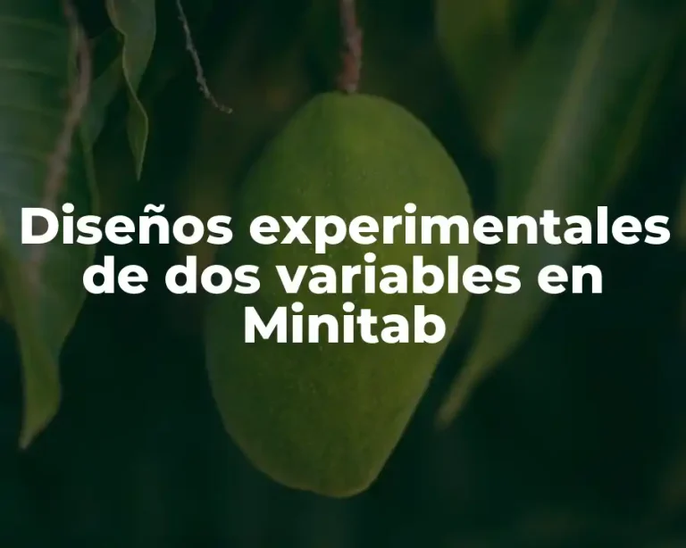 Diseños experimentales de dos variables en Minitab