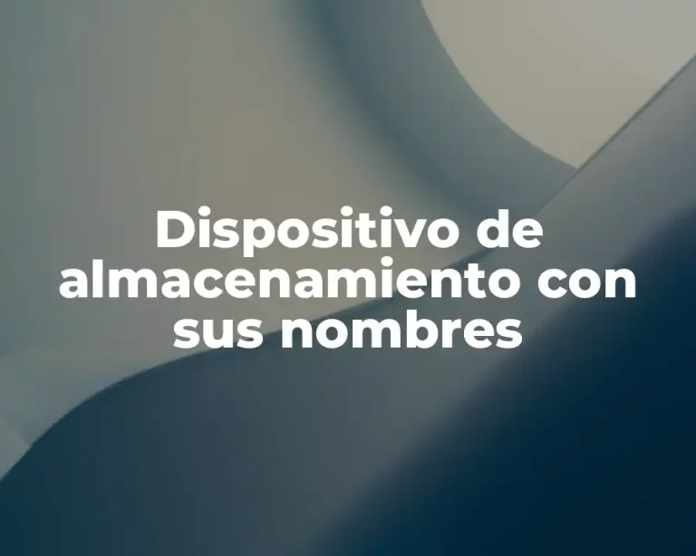 Dispositivo de almacenamiento con sus nombres