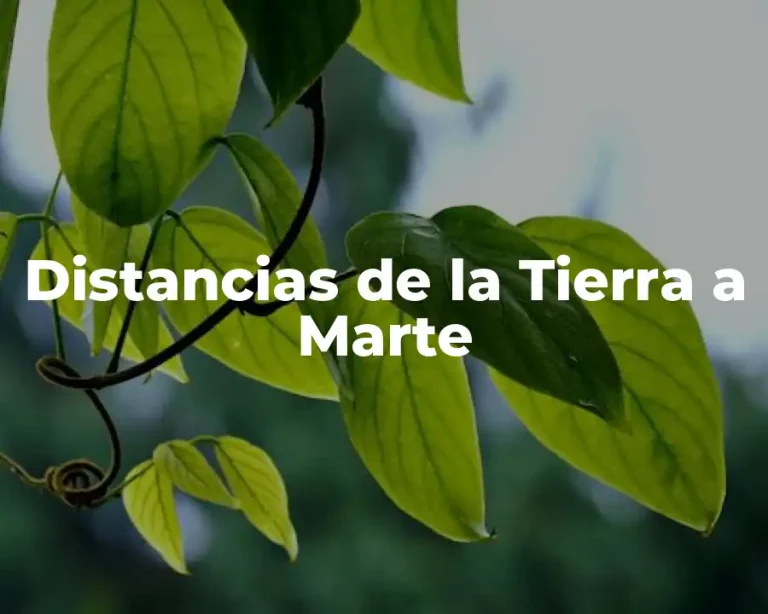 Distancias de la Tierra a Marte