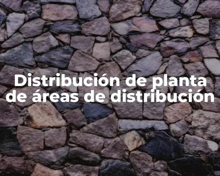 Distribución de planta de áreas de distribución