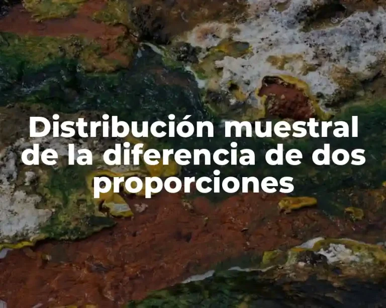 Distribución muestral de la diferencia de dos proporciones