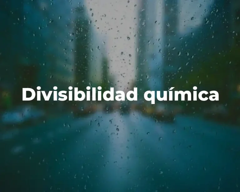 Divisibilidad química