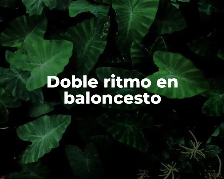 Doble ritmo en baloncesto