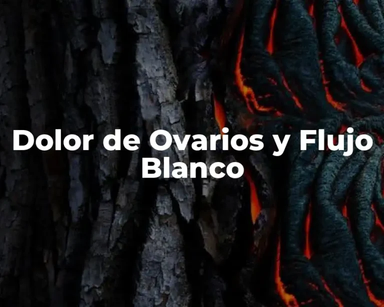 Dolor de Ovarios y Flujo Blanco