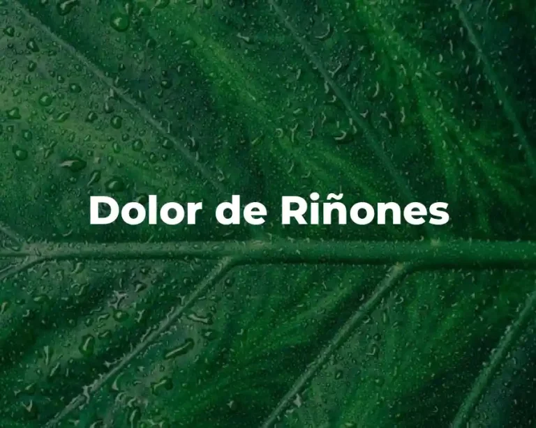 Dolor de Riñones