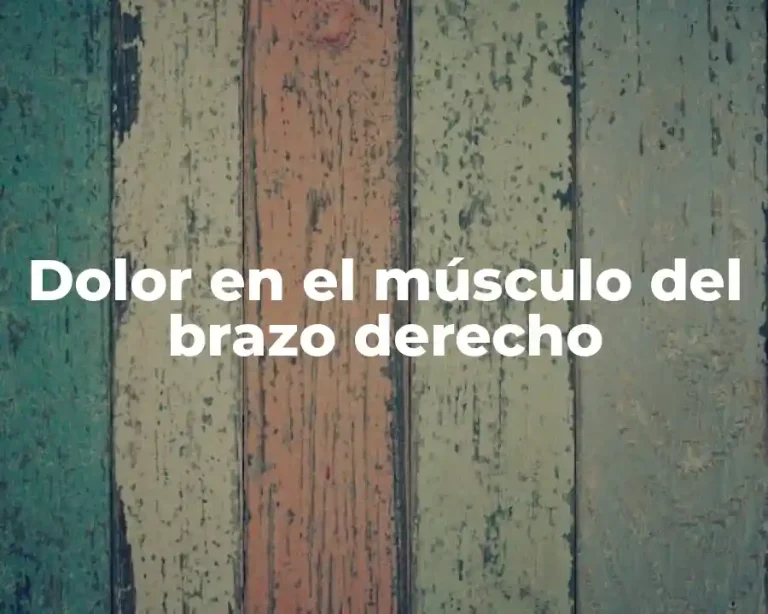 Dolor en el músculo del brazo derecho