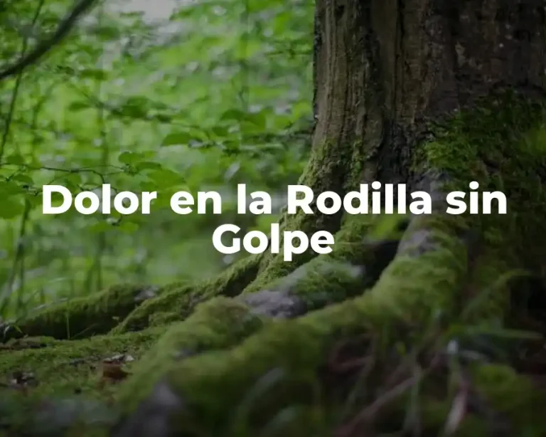Dolor en la Rodilla sin Golpe