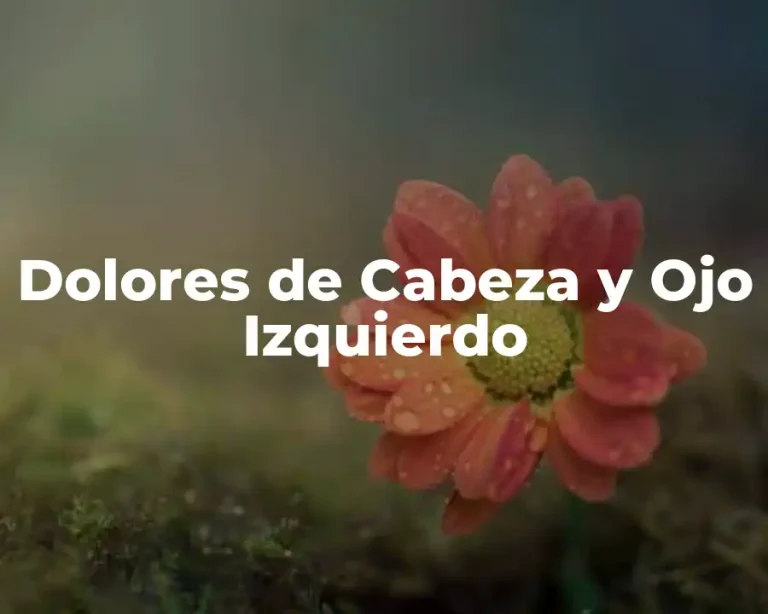 Dolores de Cabeza y Ojo Izquierdo