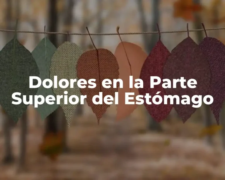 Dolores en la Parte Superior del Estómago