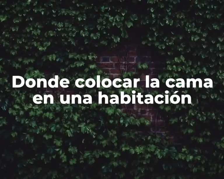 Donde colocar la cama en una habitación