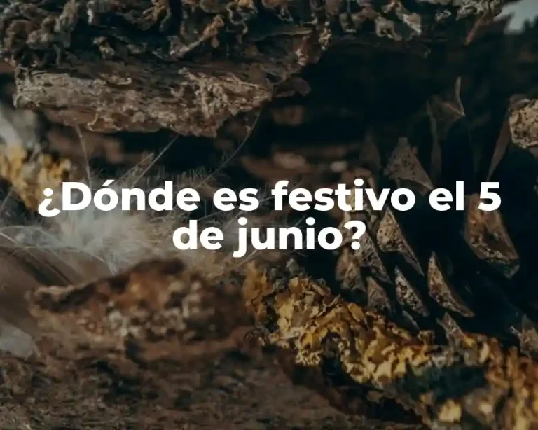 ¿Dónde es festivo el 5 de junio?