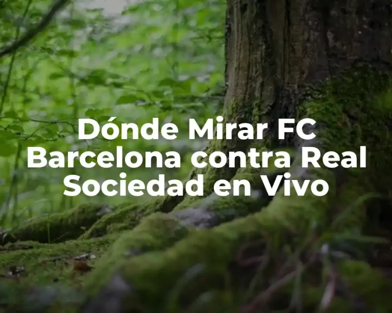 Dónde Mirar FC Barcelona contra Real Sociedad en Vivo
