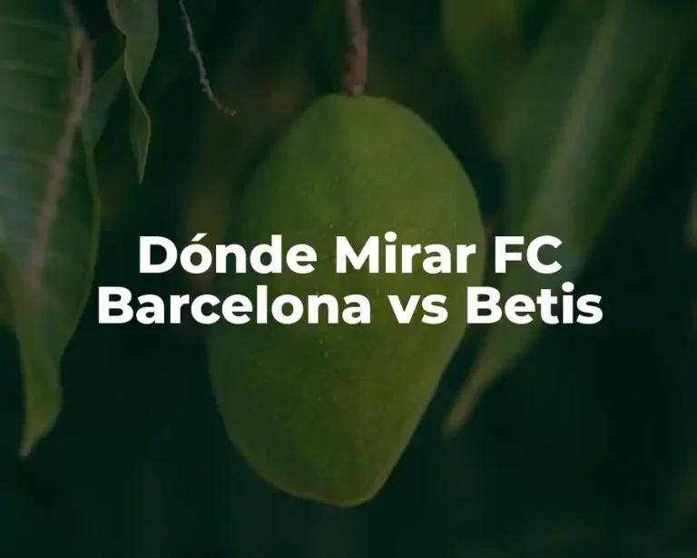 Dónde Mirar FC Barcelona vs Betis