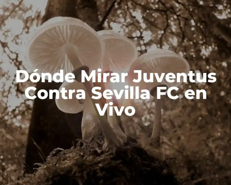Dónde Mirar Juventus Contra Sevilla FC en Vivo
