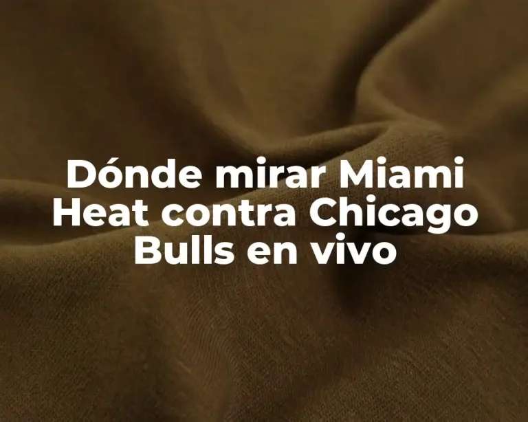 Dónde mirar Miami Heat contra Chicago Bulls en vivo
