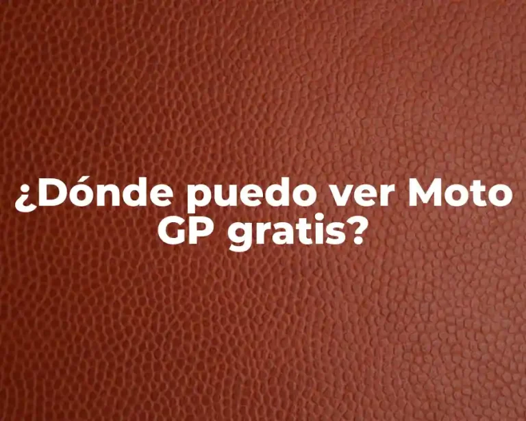 ¿Dónde puedo ver Moto GP gratis?