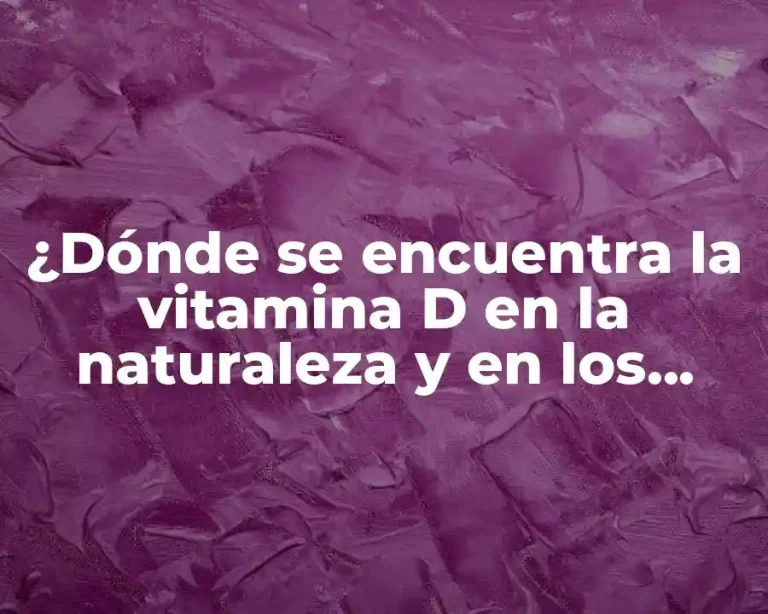 ¿Dónde se encuentra la vitamina D en la naturaleza y en los alimentos?