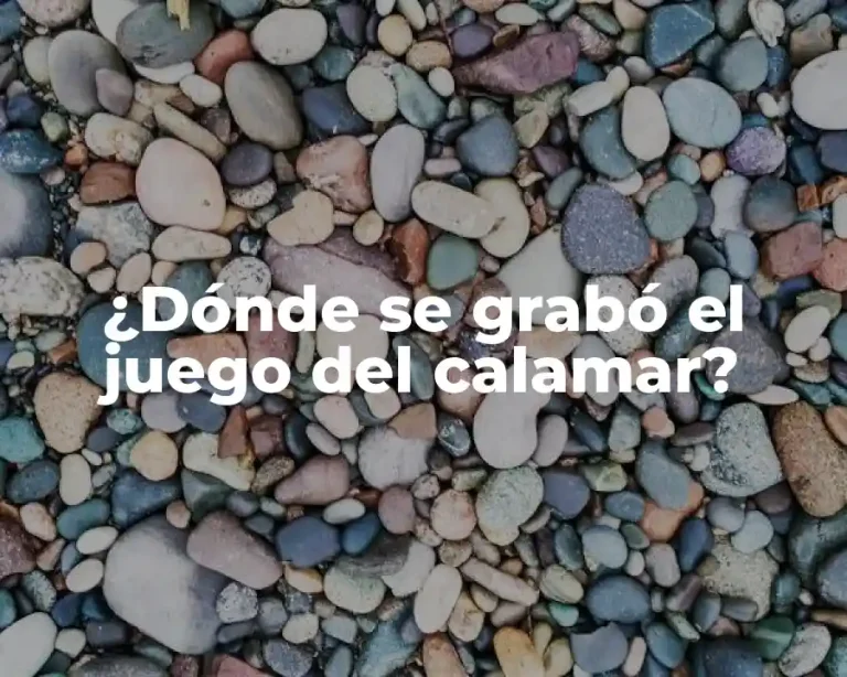 ¿Dónde se grabó el juego del calamar?