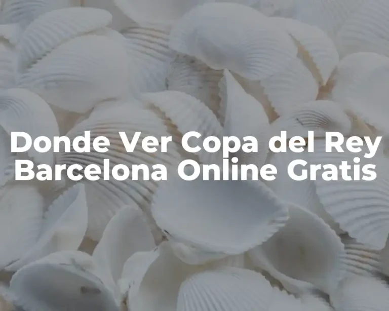 Donde Ver Copa del Rey Barcelona Online Gratis