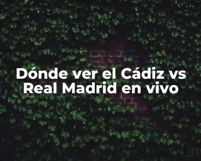 Dónde ver el Cádiz vs Real Madrid en vivo