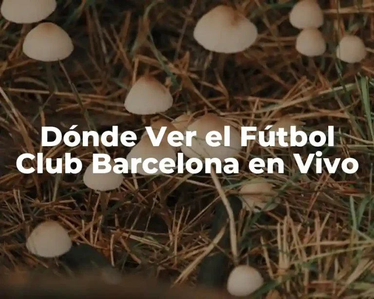 Dónde Ver el Fútbol Club Barcelona en Vivo