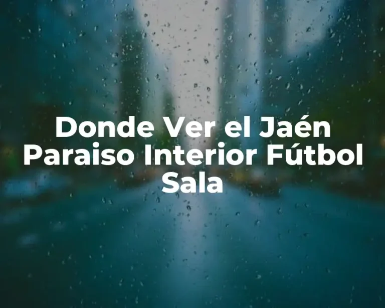 Donde Ver el Jaén Paraiso Interior Fútbol Sala