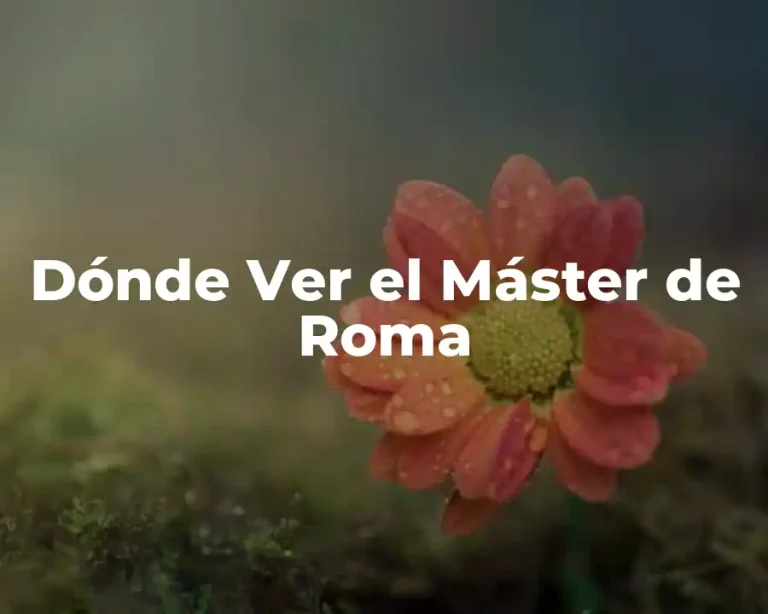 Dónde Ver el Máster de Roma