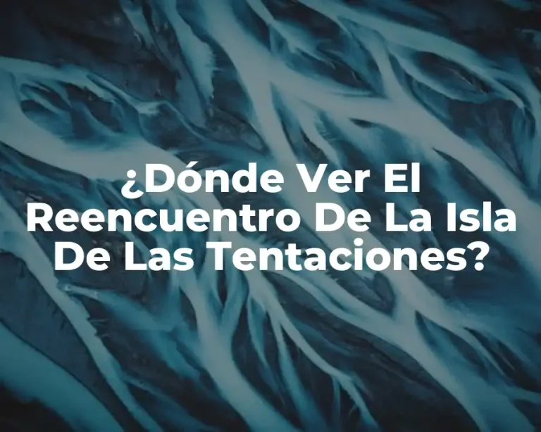 ¿Dónde Ver El Reencuentro De La Isla De Las Tentaciones?