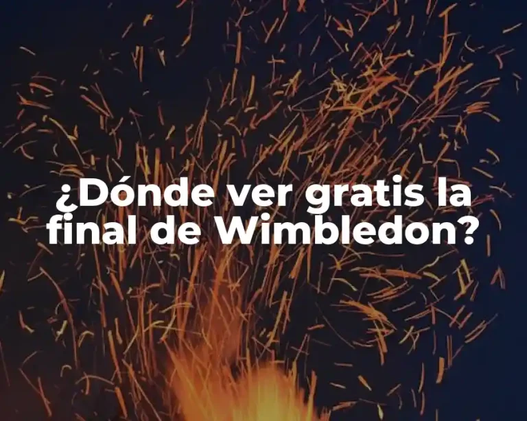 ¿Dónde ver gratis la final de Wimbledon?