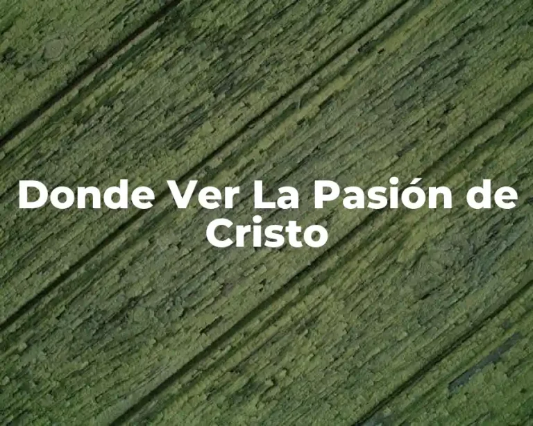 Donde Ver La Pasión de Cristo
