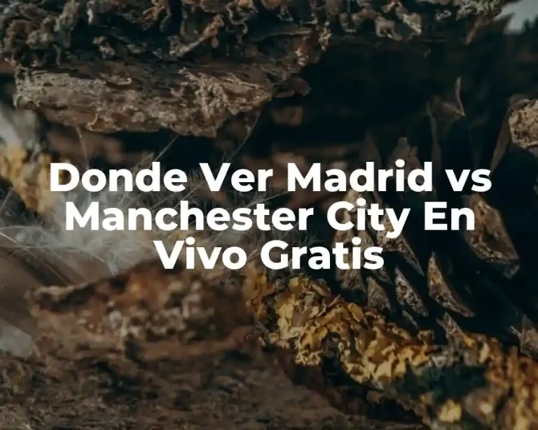 Donde Ver Madrid vs Manchester City En Vivo Gratis