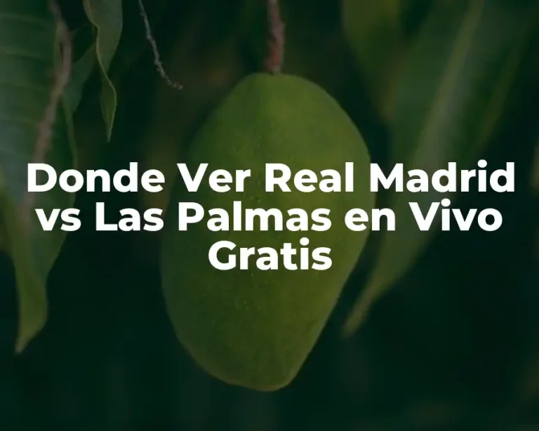 Donde Ver Real Madrid vs Las Palmas en Vivo Gratis