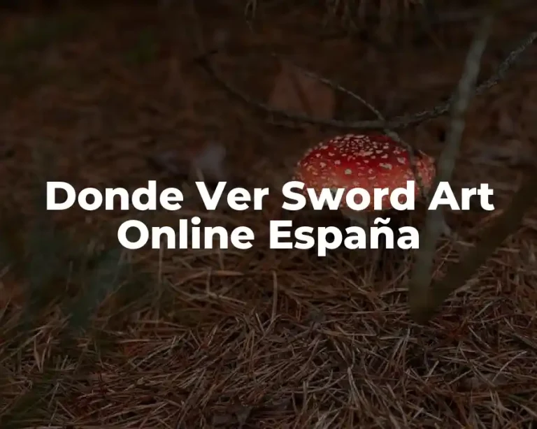 Donde Ver Sword Art Online España