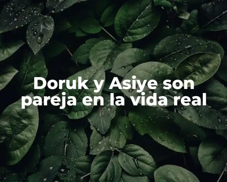 Doruk y Asiye son pareja en la vida real