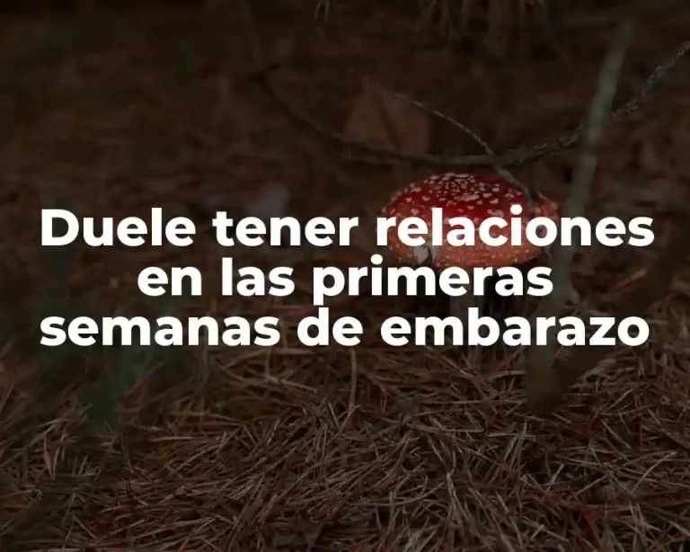 Duele tener relaciones en las primeras semanas de embarazo