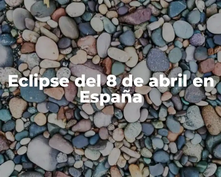 Eclipse del 8 de abril en España