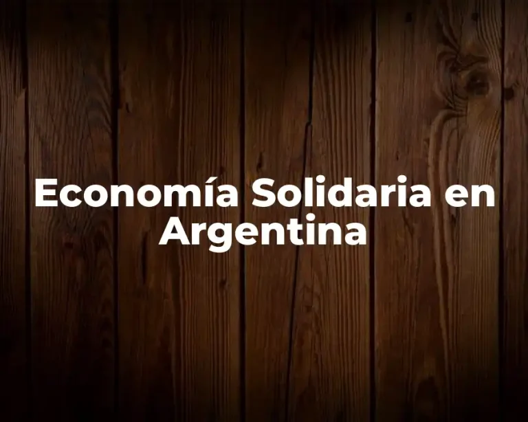 Economía Solidaria en Argentina