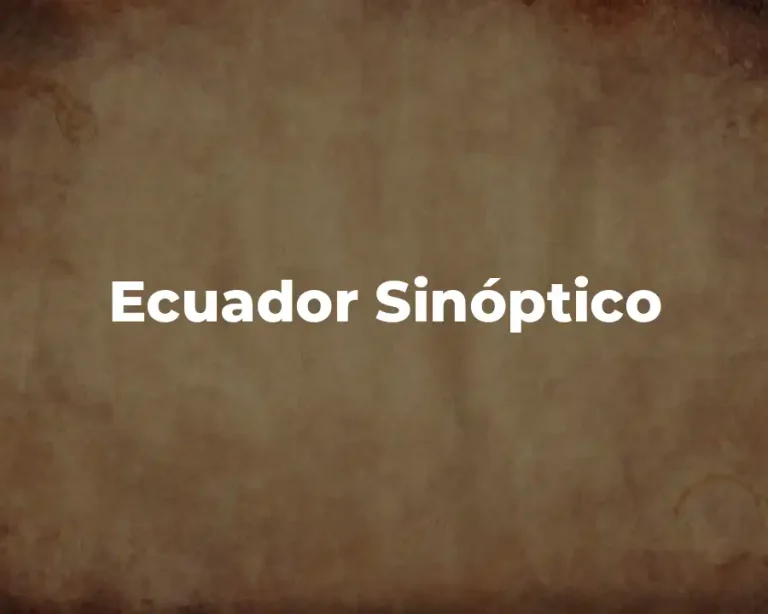 Ecuador Sinóptico